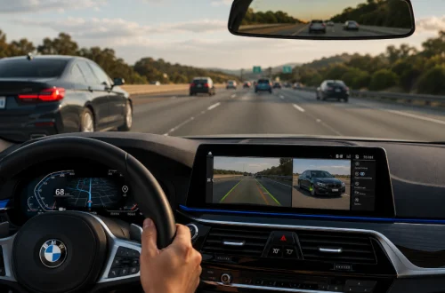 does bmw have lane change cameras