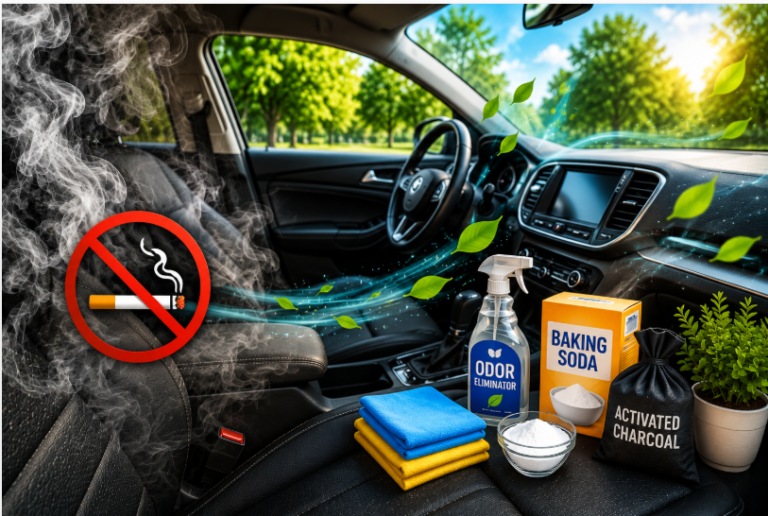 how to get smoke smell out of car