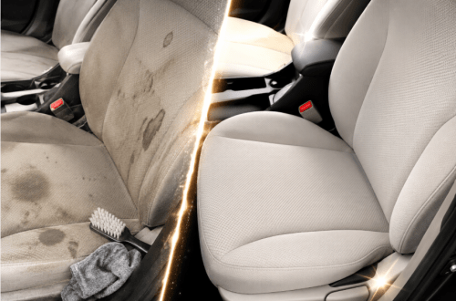 how to get stains out of seats in a car