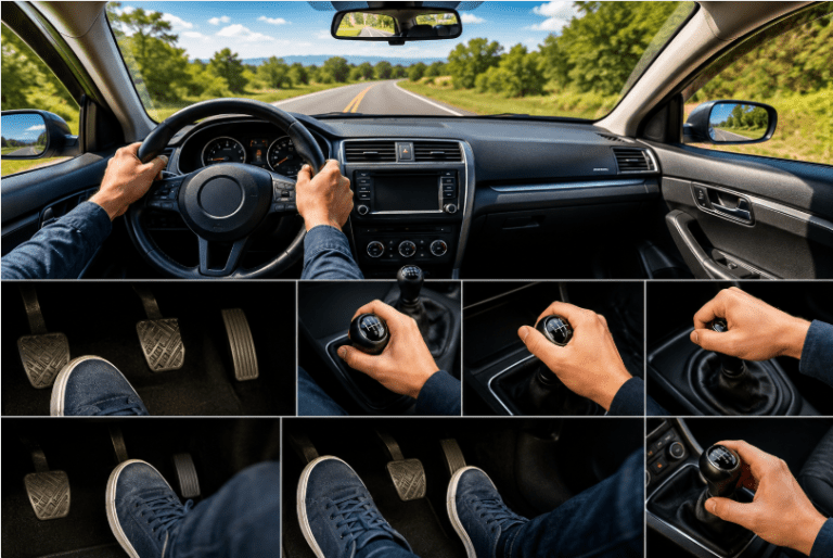 how to drive a manual car​