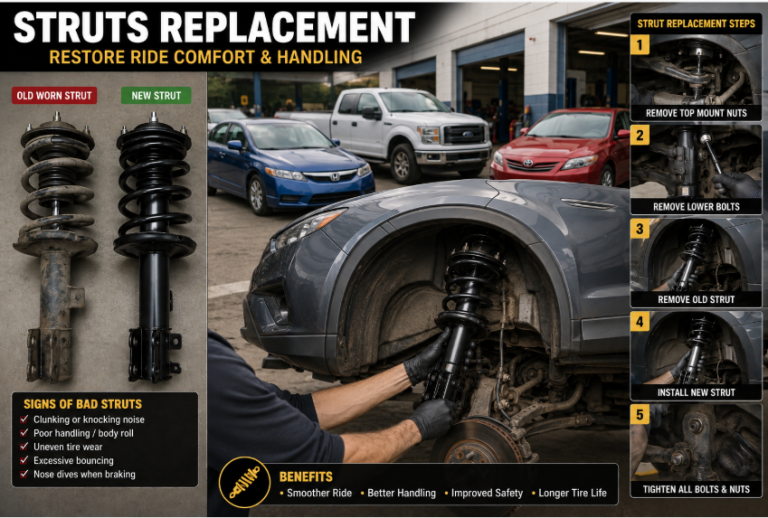 automobile struts replacing