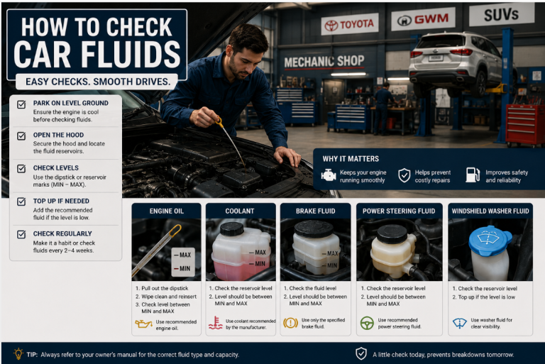 how to check car fluids
