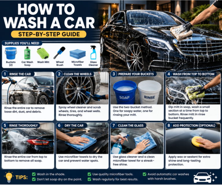 how to wash a car