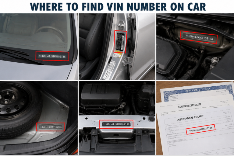 where to find vin number on car